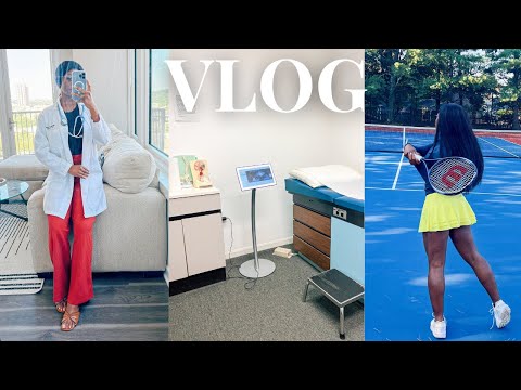 VLOG #34| DAY IN THE LIFE OF A GRADUATE STUDENT| FIRST WEEK IN CLINICAL!| TENNIS LESSONS| ULA HAIR