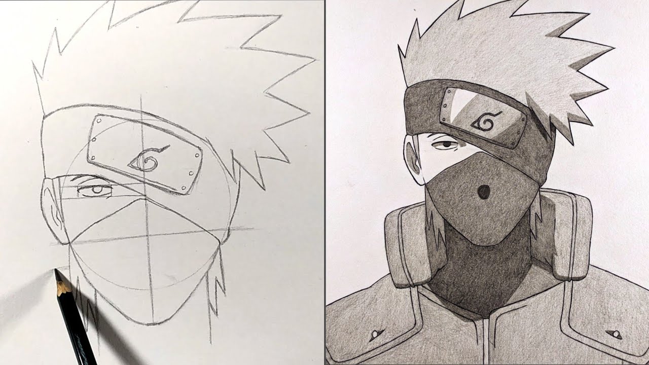 Como Desenhar O Kakashi  Gambar anime, Sketsa, Cara menggambar