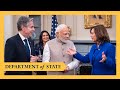 Secretary Blinken and Vice President Harris at a State luncheon honoring Indian Prime Minister Modi
