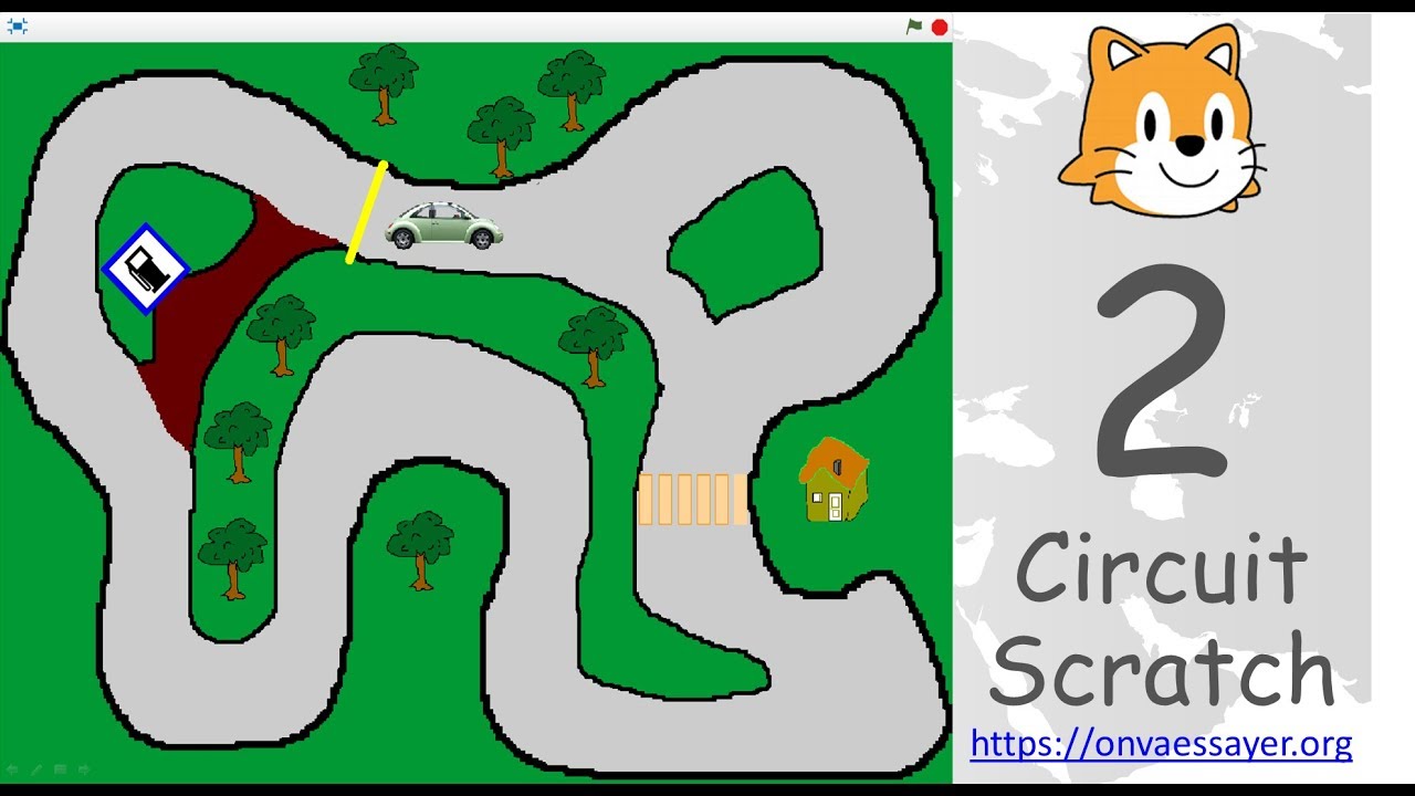 Scratch : circuit voiture 2 - YouTube