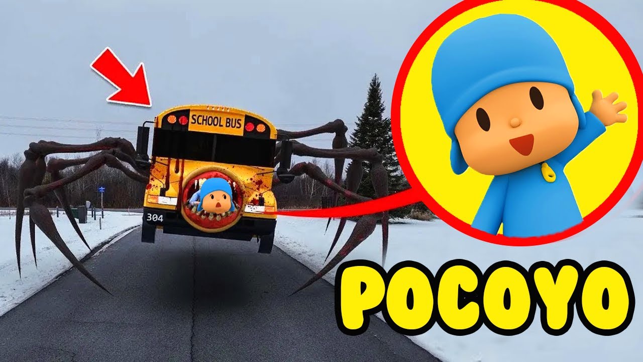MON DRONE A FILMÉ LE POCOYO VS LE BUS EATER DANS LA VIE RÉELLE !! (EFFRAYANT)
