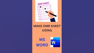 Make an OMR sheet in MS Word.#msword #omr #technology