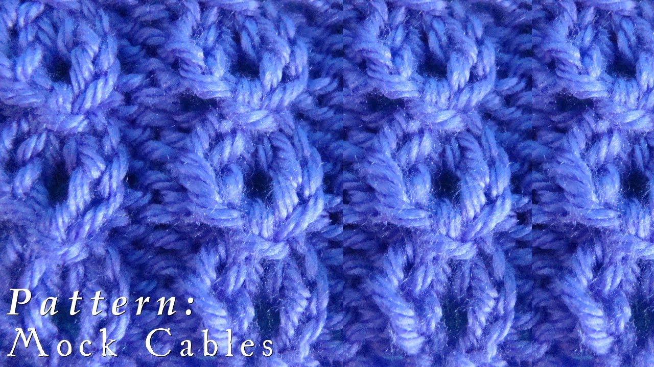 How To Mock Cables Pattern YouTube
