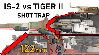 IS-2 vs TIGER II SHOT TRAP | 122mm BR-471 vs Tiger II (early) | Ansys Armour Piercing Simulation