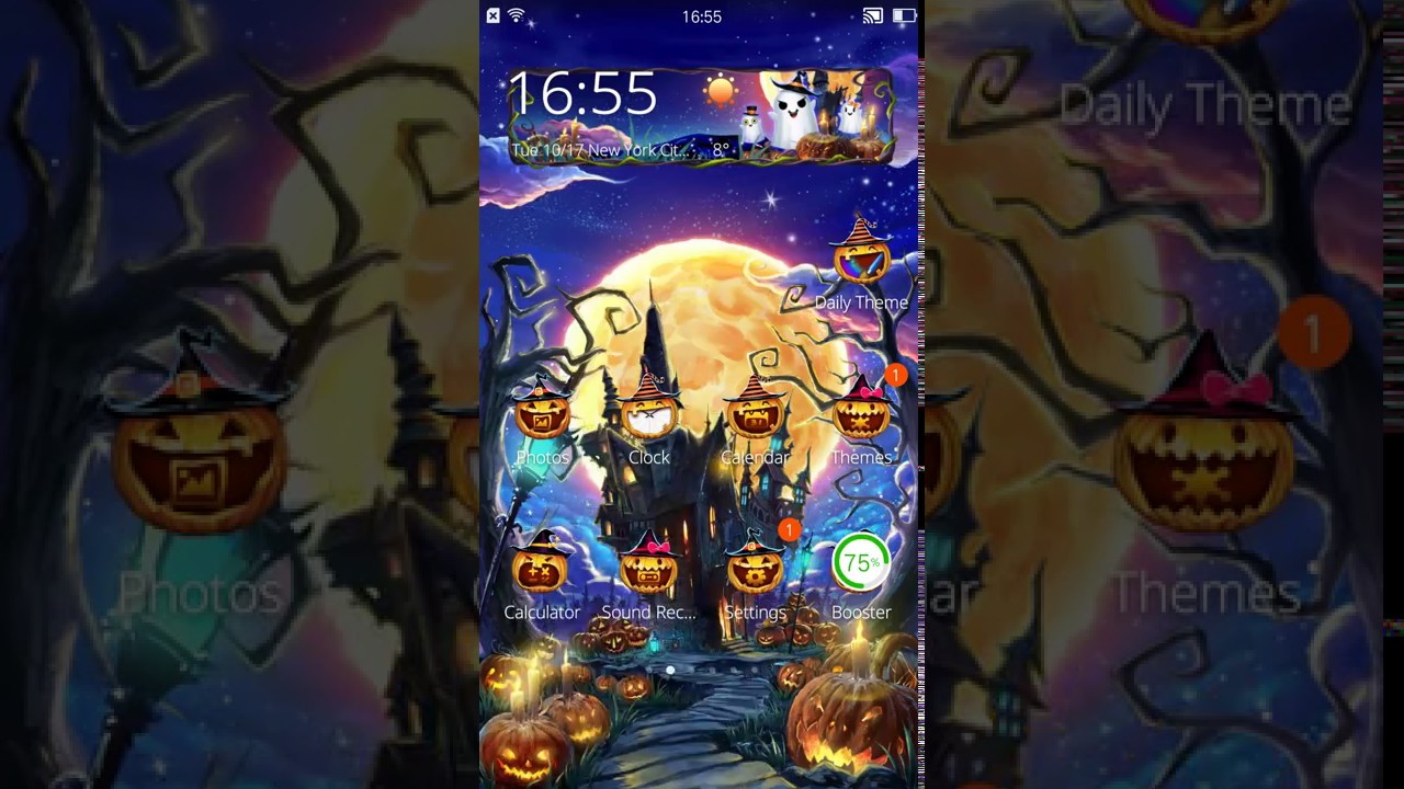 Free 3D Halloween Ghost Theme camera iphone 8 plus apk