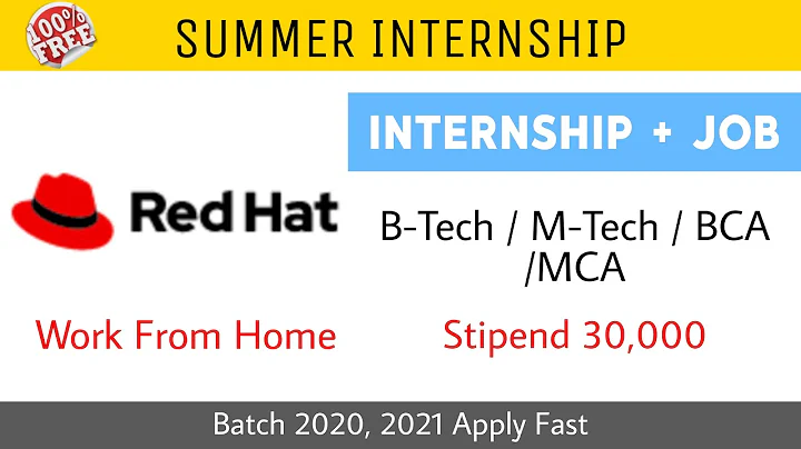 Red Hat Internship + Job | Bharat IT Connect | Work from home | Summer internship 2021