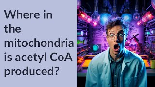 Where in the mitochondria is acetyl CoA produced?