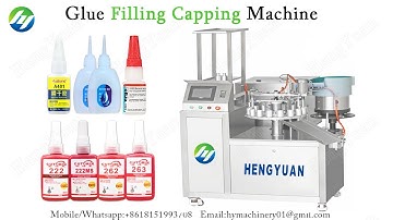 Automatic Rotating Plate Small Bottle Filling Capping Machine for Glue Filler Sealer Equipment