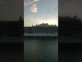 Cruise Ship is sailing during sunset 🛳