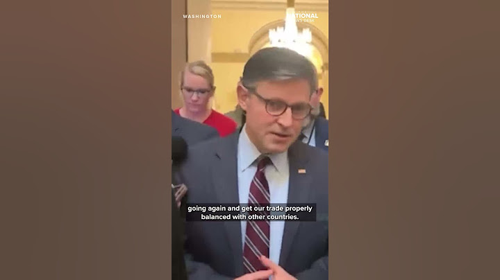 House Speaker Johnson says Congress needs to 'give Trump space' on tariffs, trade policy