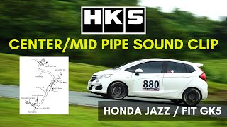 HKS Resonated Mid Pipe + Stock Muffler (Honda Jazz/ Fit GK5)