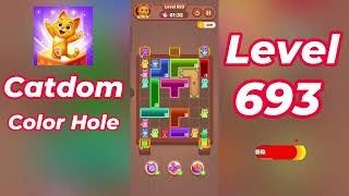 Catdom Color Hole Level 693 Walkthrough [NEW UPDATE] 🐱🟣 | Relaxing Color Puzzle Game | Go Answer