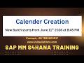 SAP MM S4 HANA Calender Creation | SAP MM S4 HANA 5 Stages Training by Veera BS | SAP MM in Telugu