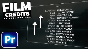 How To Make ROLLING Film CREDITS In Premiere Pro