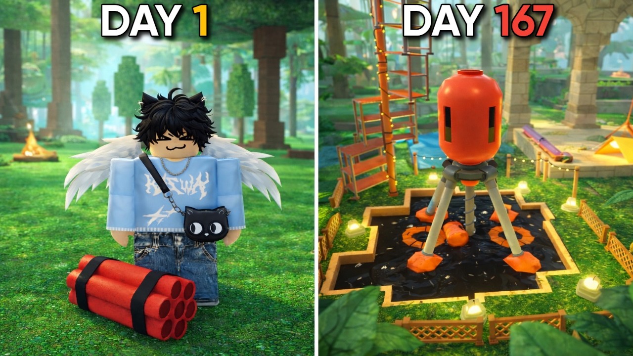 Membuat BASE JUNGLE BIOME KOLAM HITAM di 99 Nights in the Forest Roblox