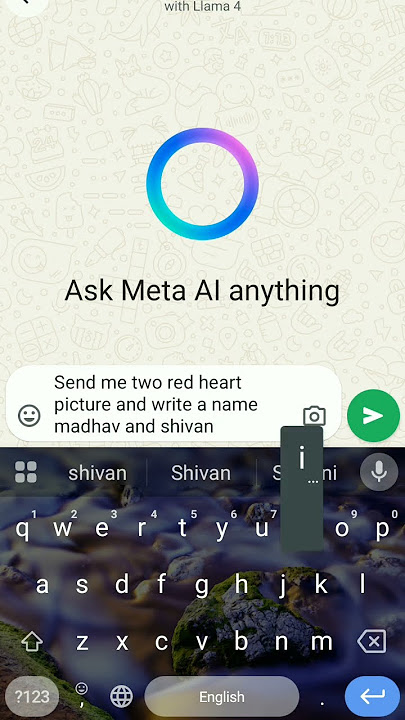 #how to create heart and write name #in meta ai in whatsapp #sa.madhav#support and help me 🙏#like