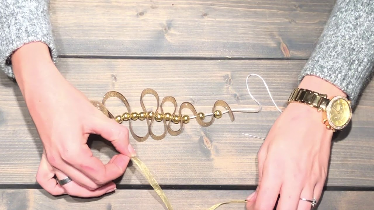 Crafting A Gold Ribbon Christmas Tree YouTube