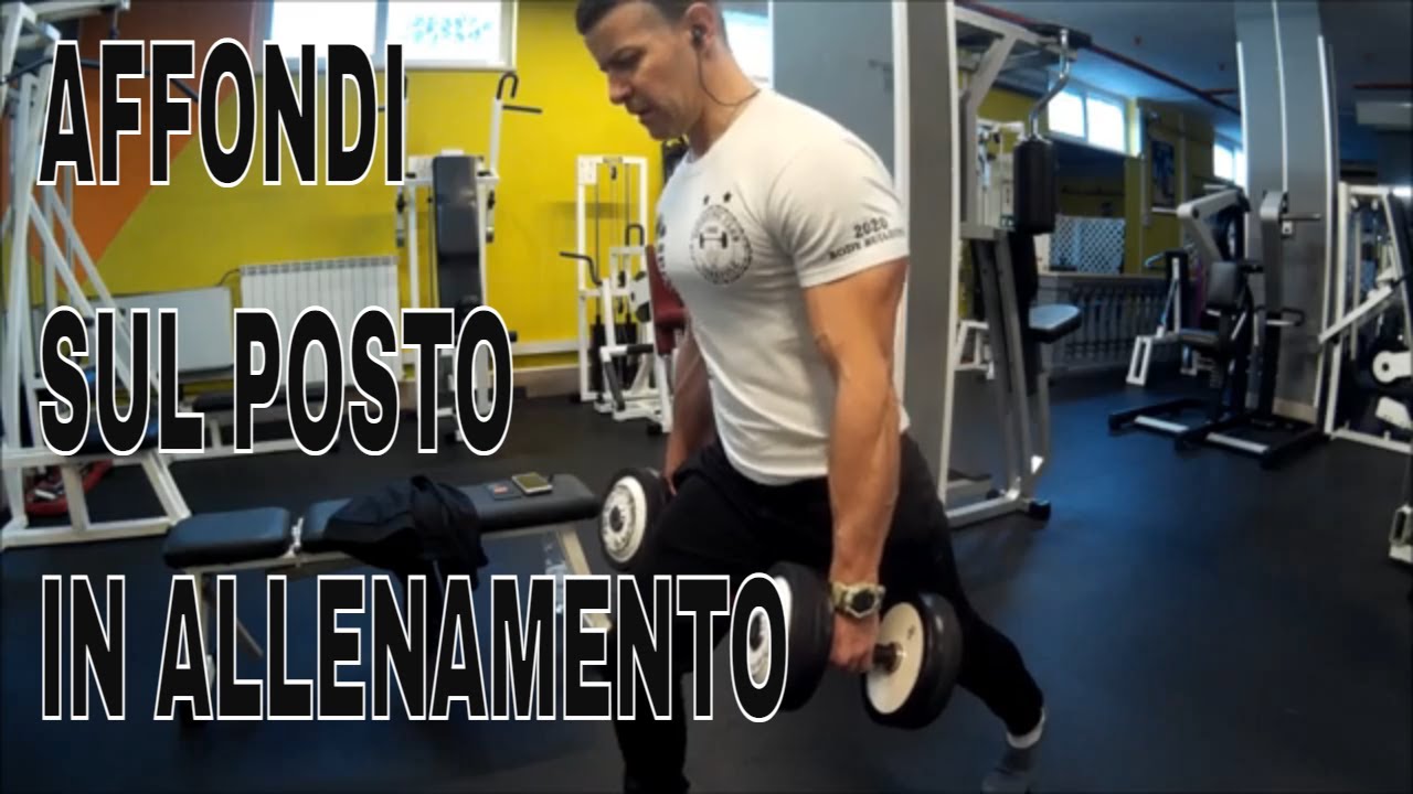 AFFONDI DA FERMO MANUBRI: Scheda A-B-C come eseguire esercizio Allenamento Quadricipite e Gluteo