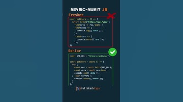 FresherVsSenior: #01 async/await Javascript #fullstack #development #coding #javascript #backend