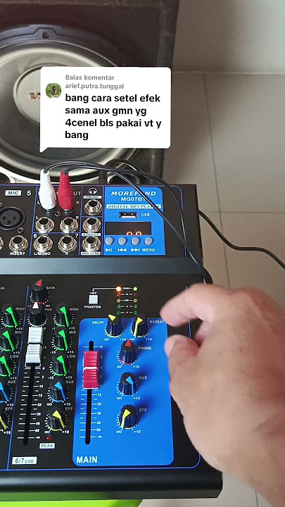 How to set the echo repeater effect on the 7-channel F7 mixer
