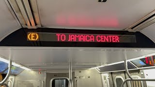 IND 8 Av Local: R160A (E) Train [World Trade Center to Jamaica Center #3]