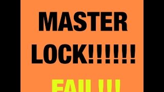 Masterlock Challenge Fail