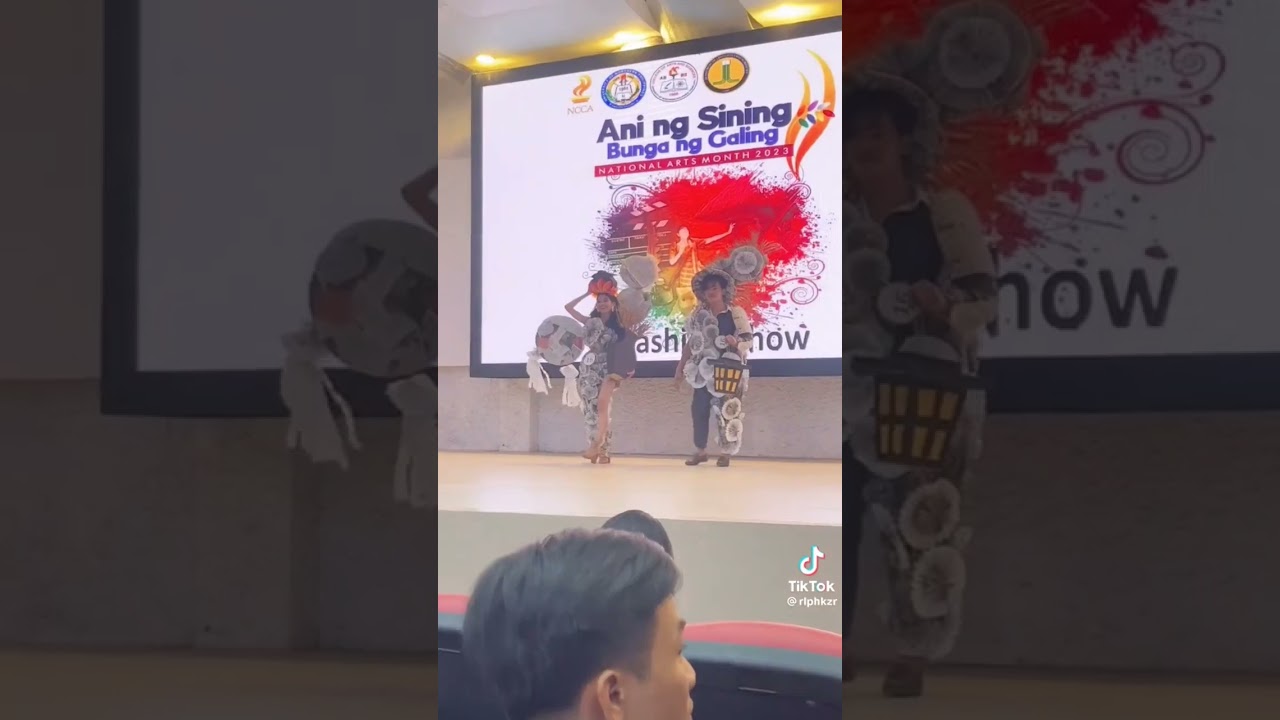 Science fest Recycling paper as a dress 