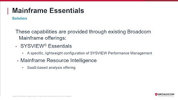 Broadcom Mainframe Essentials