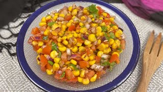 Sweet Corn Chaat Recipe • Sweetcorn Masala Chaat • Masala Corn Recipe • Masala Sweet Corn Recipe