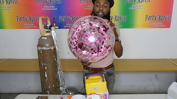 PARTY XPRESS-HOW TO INFLATE A BUBBLE BALLOON & INSERT CONFETTI PART3