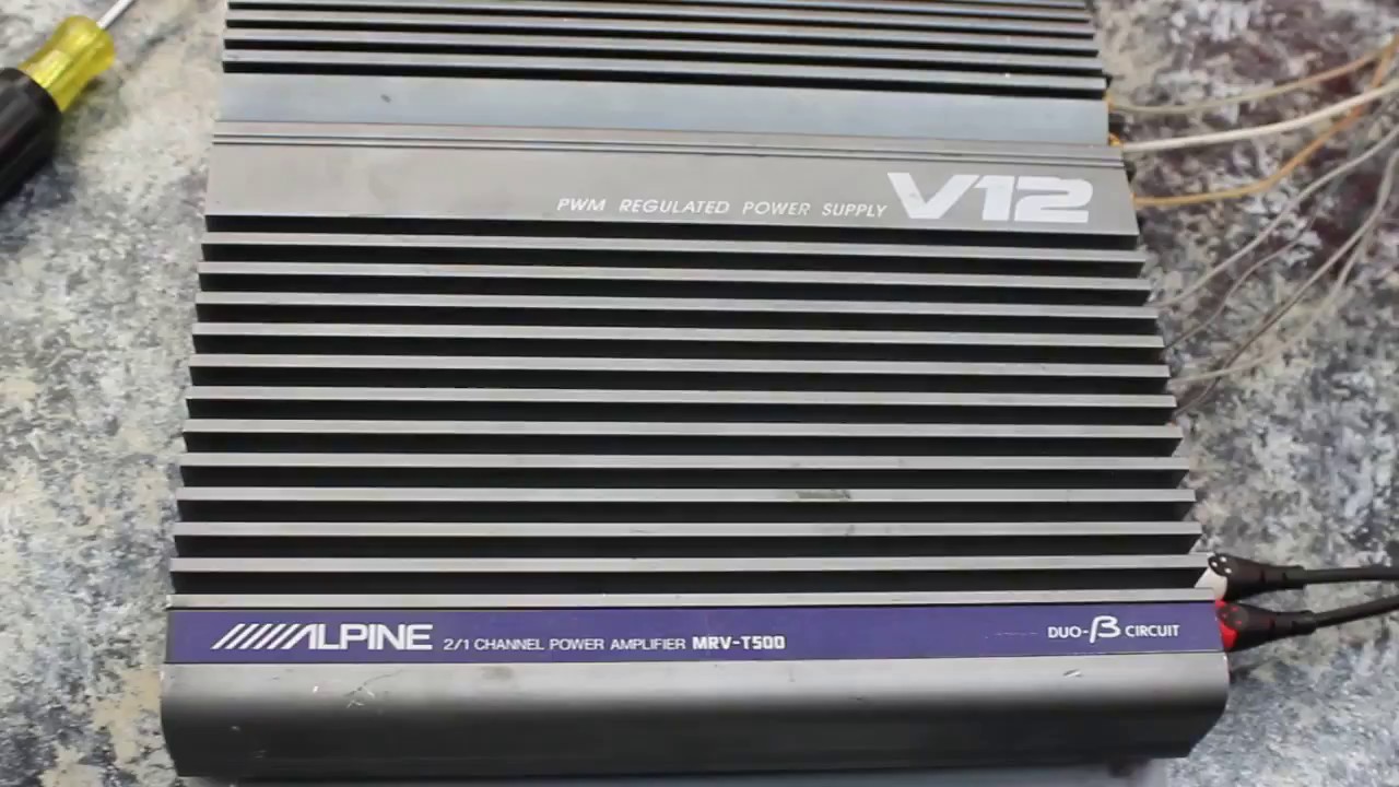 Alpine Car Amplifier MRVT500 2 Channel Bridgeable Test YouTube
