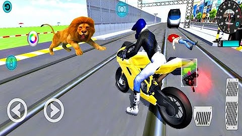 Motorcycle Vs Bullet Train Railway Station In 3D Driving Class - Android IOS Gameplay #3