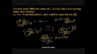 Maths By Amiya:  Number System 6:Reoccurring Concept