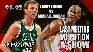 Michael Jordan vs Larry Bird Highlights (1992.03.11) - Last Meeting, MJ Puts on a Show!