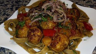 Лапша с фрикадельками по-азербайджански 🌟 Küftə ilə əriştə 🌟 Meatballs with rye noodles Лапша с фрикадельками по-азербайджански 🌟 Küftə ilə əriştə 🌟 Meatballs with rye noodles