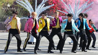 BTS Stop Traffic To Perform Butter & Dynamite While Filming For Upcoming Appearance On James Corden