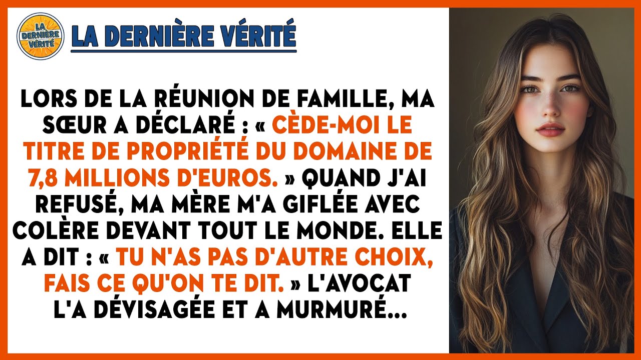 Lors De La Réunion De Famille, Ma Sœur A Tenté De S'emparer De Mon Héritage, Puis L'avocat A Dit...