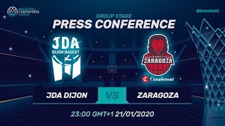 JDA Dijon v Casademont Zaragoza - Press Conference - Basketball Champions League 2019