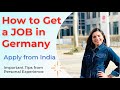 How to Get a Job in Germany from India | How to Find and Apply for a Job in Germany | Complete Guide