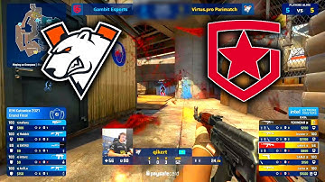 Gambit vs Virtus.pro - IEM Katowice 2021 - OVERPASS Highlights