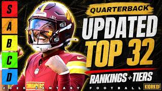 Top 32 Quarterback Rankings & Tiers - 2026 Fantasy Football
