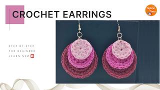 Crochet Earrings for Beginners | Easy 'Scrappy Circle' Round Earrings | Crochet Mother's Day Gift by Hopeful Turns 403 views 13 hours ago 17 minutes