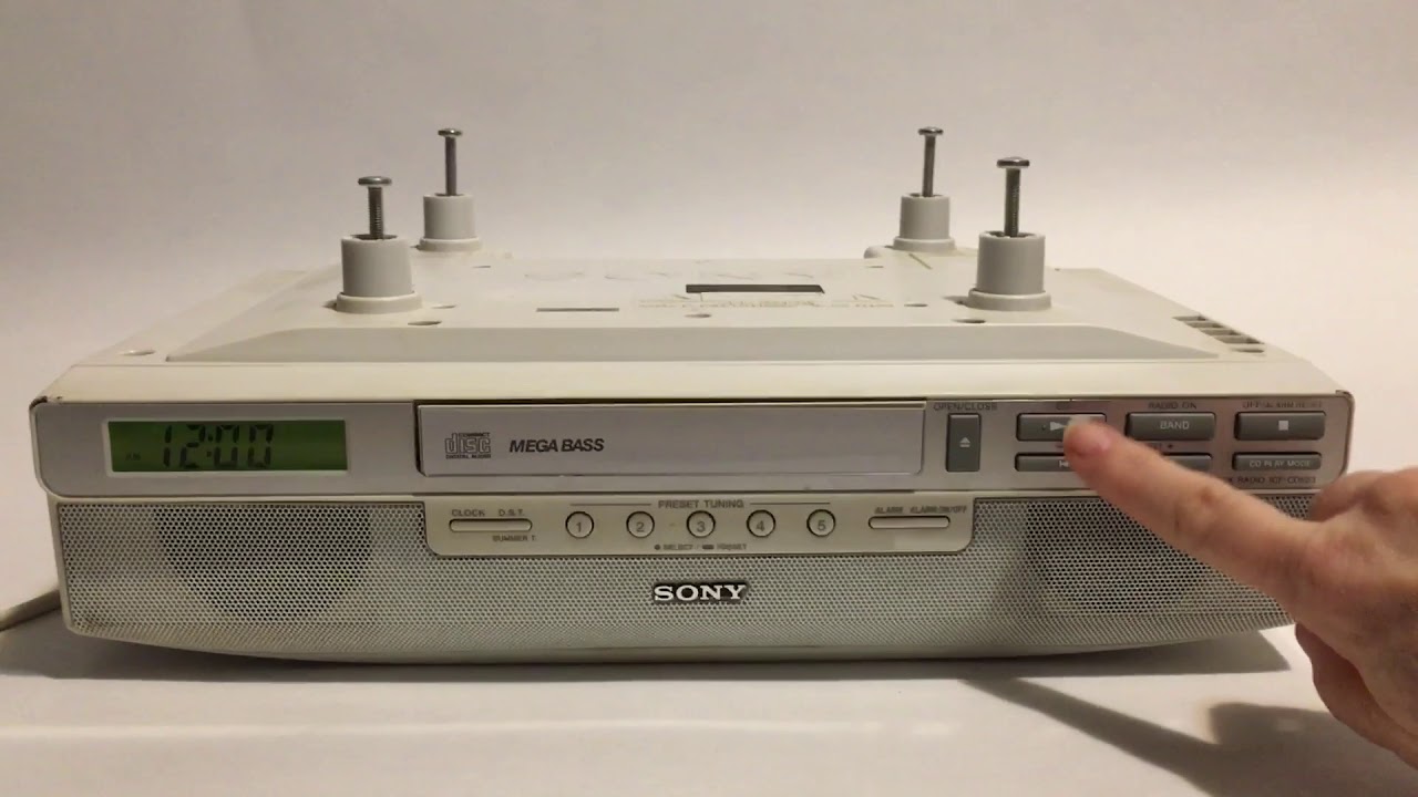 Sony Under Cabinet Mega Bass Cd Player Radio Youtube