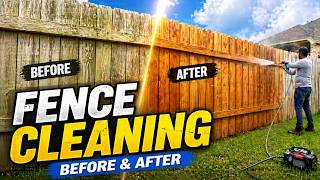 Satisfying Fence Pressure Washing Transformation | Before & After Cleaning