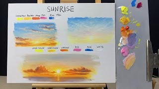 The Beginners Series / Lesson 6 /  How to paint a simple sunrise for beginners