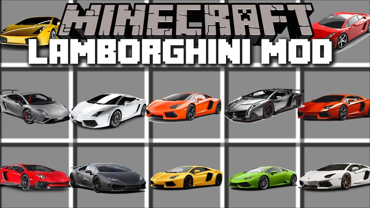 Minecraft Lamborghini Mod Drive Fast Cars And Become Rich In - lamborghini pack roblox