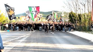 Ascoli-Pisa corteo tifosi pre gara
