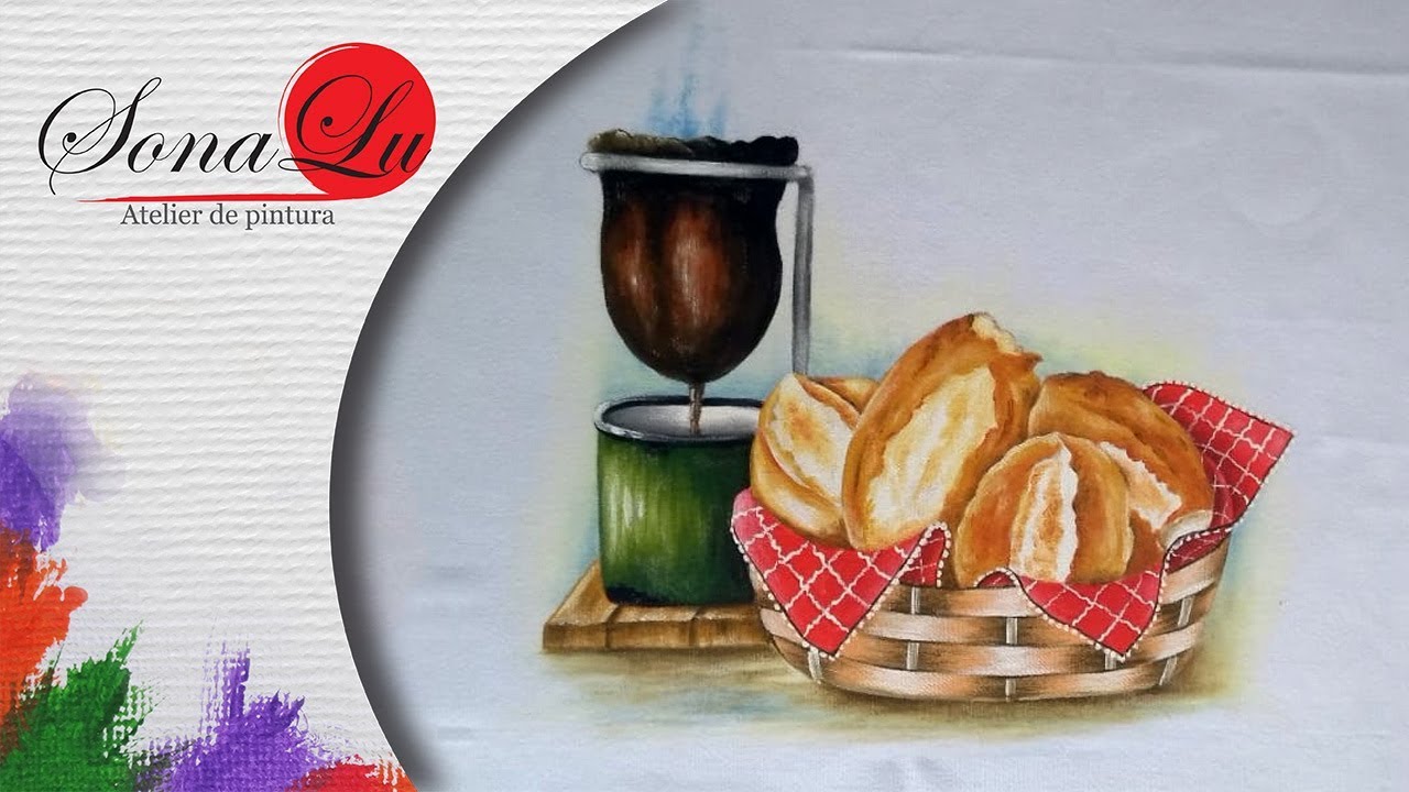 Aula 214 - Café e Cesta de Pães em Pano de Prato - Parte 1