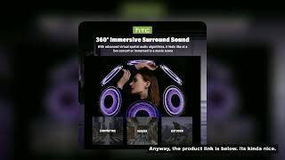 Wireless Headphones Bluetooth HTC NE70 Earphones Microphones Earbuds AI Translator 30Hours of Batter
