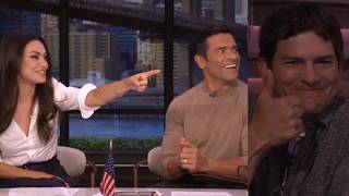 Ashton Kutcher Surprises During Mila Kunis Live Guest Co-Host Gig